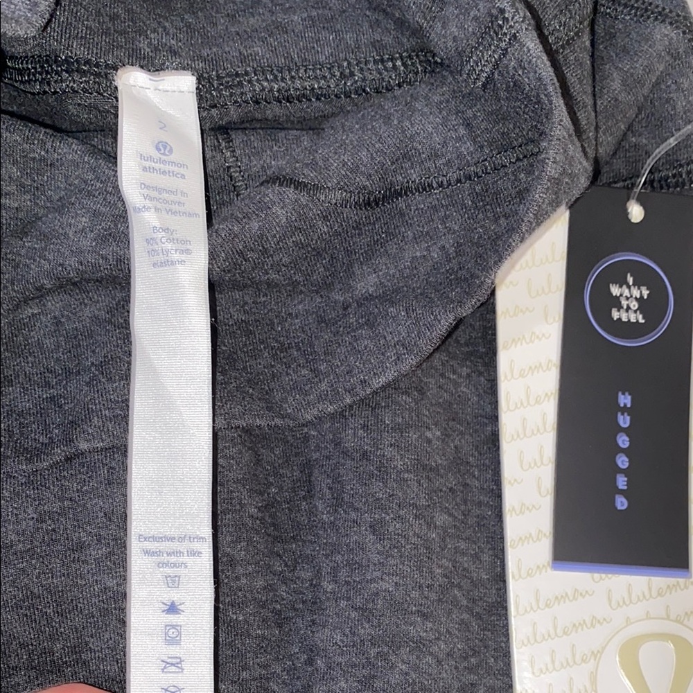 lululemon athletica Gray Wunder Under Cotton PANT High-Rise Hug Leggings NWT 2 - Picture 6 of 9